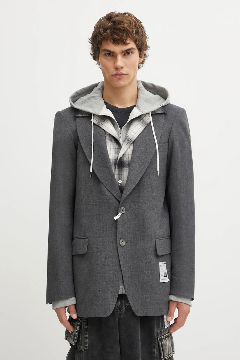 Takki Maison MIHARA YASUHIRO Maison MIHARA YASUHIRO TRIPLE LAYERED Hooded Blazer Harmaa | J15JK131