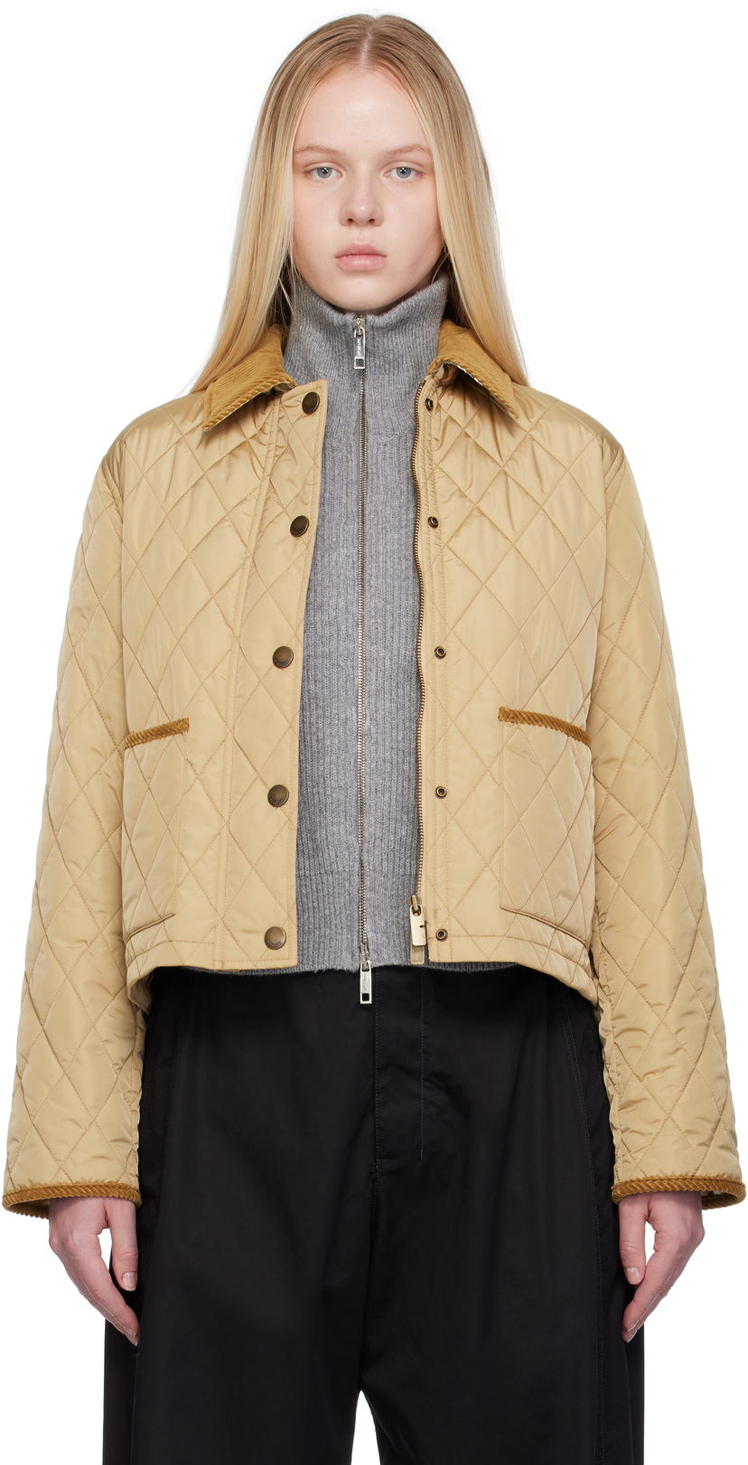 Takki Burberry Burberry Oldham Quilted Nylon Jacket Beige | 8113834