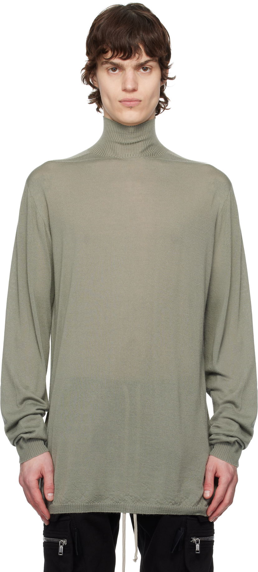 Villapaita Rick Owens Rick Owens Hollywood Oversized Turtleneck Vihreä | RU01E5626 WS