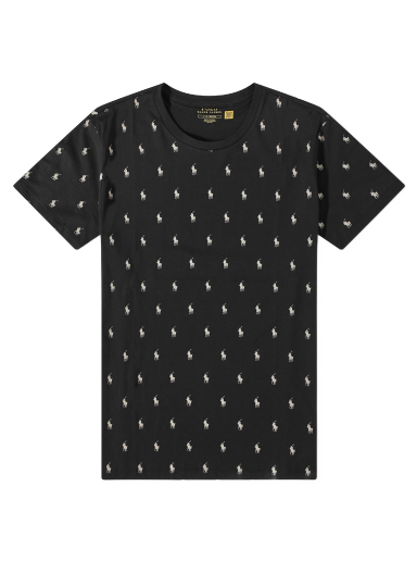 T-paita Polo by Ralph Lauren All Over Pony Sleepwear Tee Musta | 714899612005