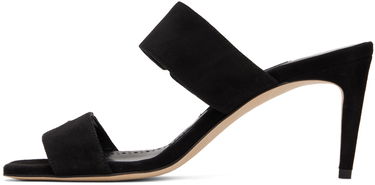 Asusteet Manolo Blahnik Manolo Blahnik Nebre Suede Heeled Mules Musta | 223-1354, 2