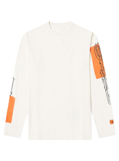 T-paita HERON PRESTON Gothic Colour Block Tee Valkoinen | HMAB026F22JER0020122