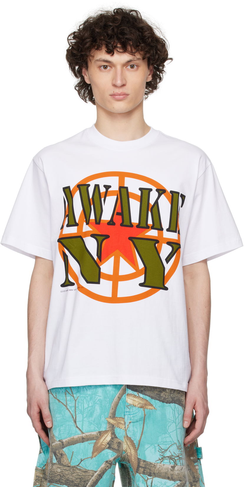T-paita Awake NY Awake NY Crosshair Graphic T-Shirt Valkoinen | AWK-SP25-TS002