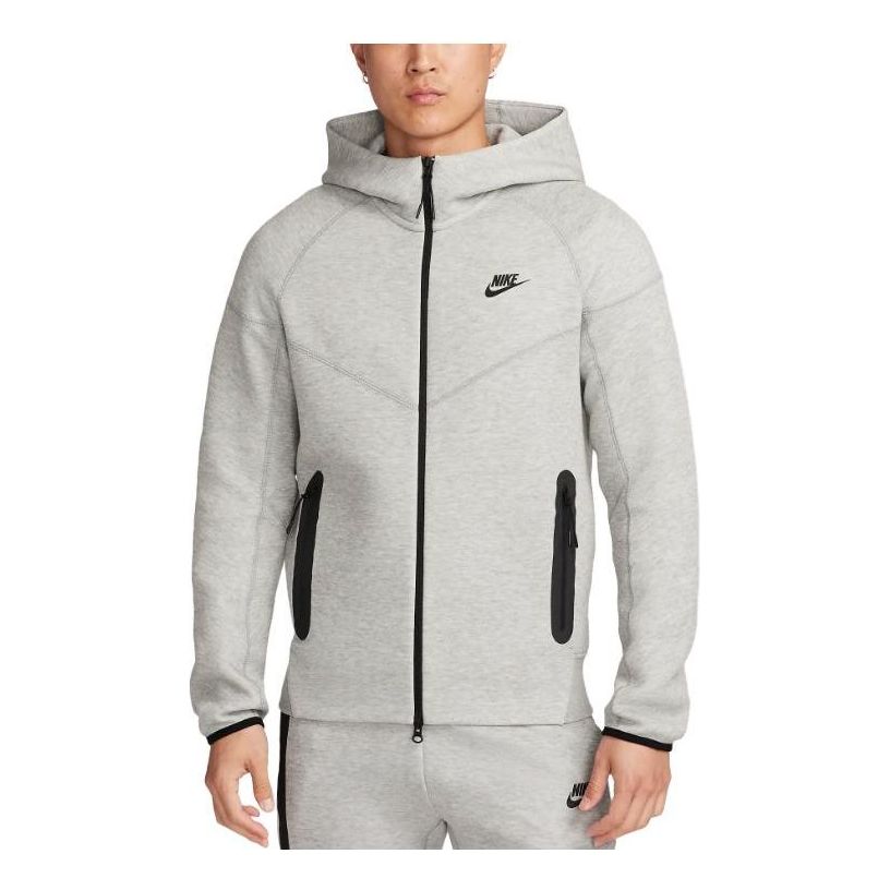 Huppari Nike Sportswear Tech Fleece Zipper Hooded Jacket Harmaa | FB7922-063