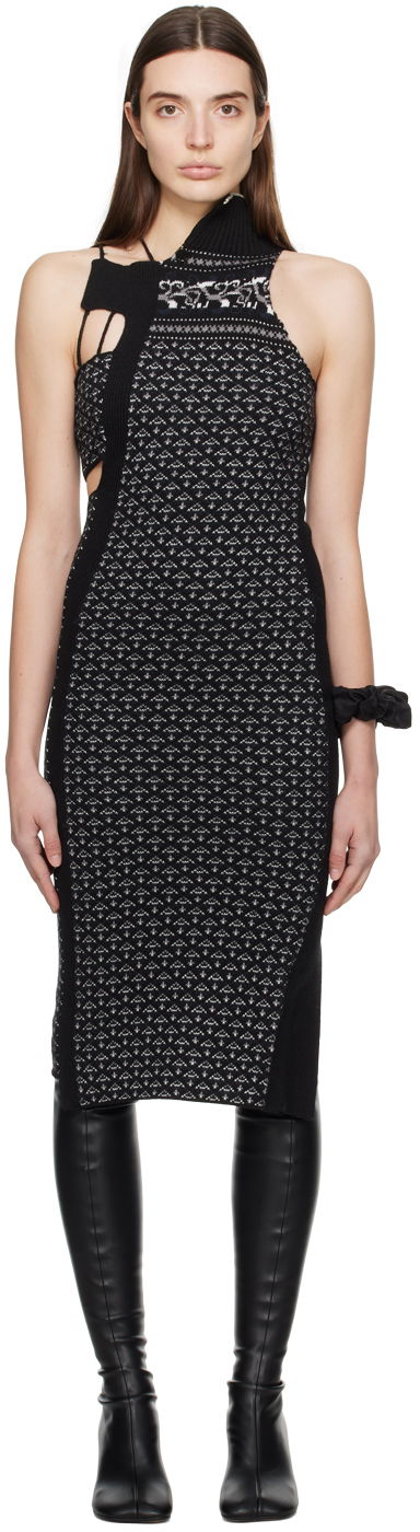 Mekko Maison Margiela MM6 Asymmetric Midi Dress Musta | S52DD0034 S18451
