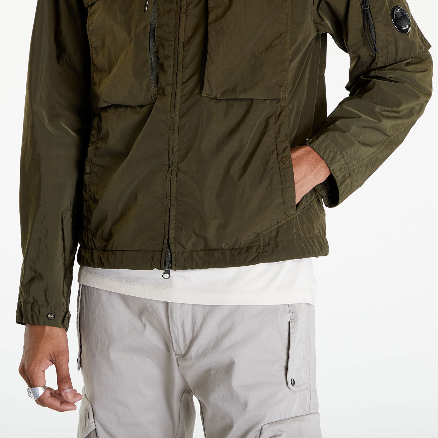 Takki C.P. Company Short Jacket Ivy Green Vihreä | 16CMOW036A005904G-683, 1
