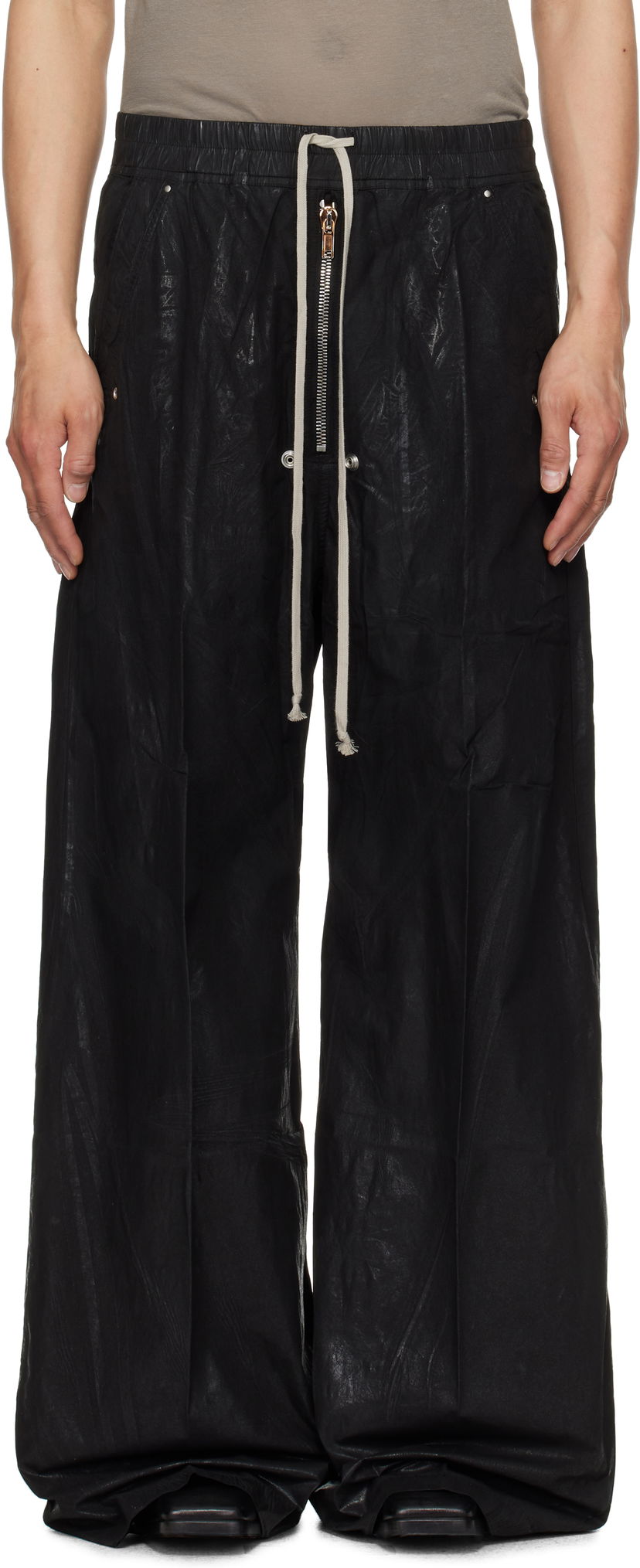 Housut Rick Owens Rick Owens DRKSHDW Hollywood Geth Belas Trousers Musta | DU01E3378 PF