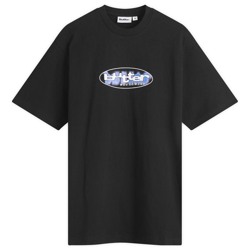 T-paita Butter Goods Vortex T-Shirt, Size Large Musta | BG252111-BLK