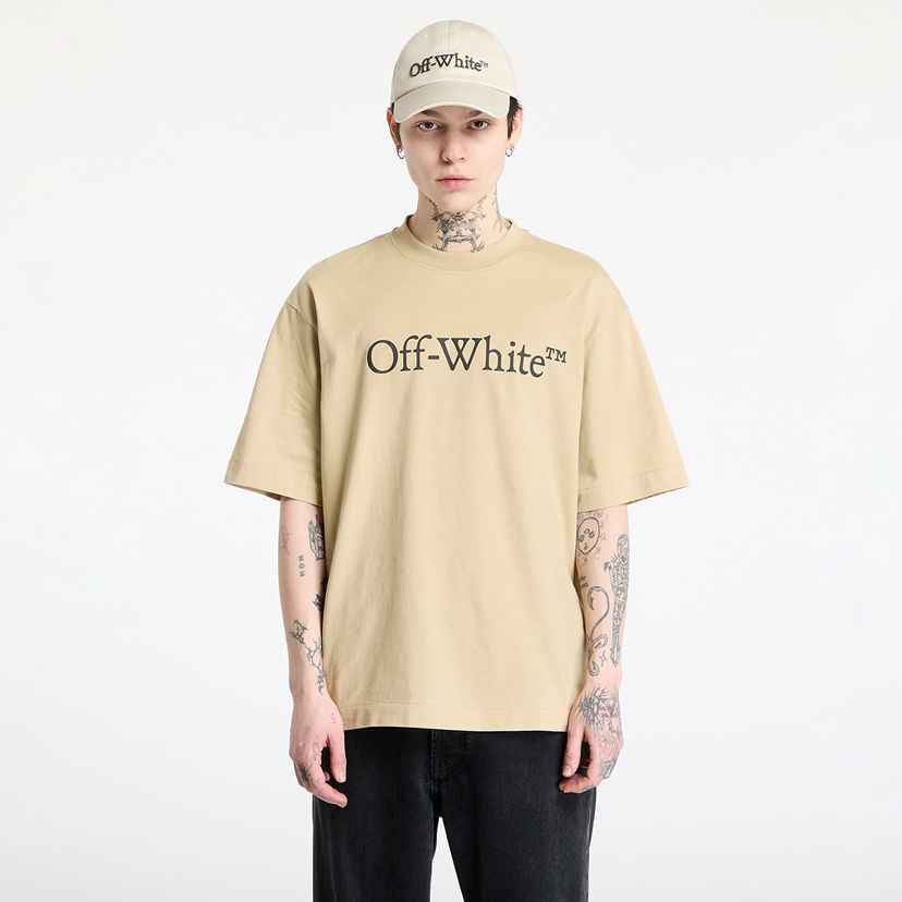 T-paita Off-White Off-White Big Bookish Skate Short Sleeve T-Shirt Beige | OMAA120S25JER00K6110