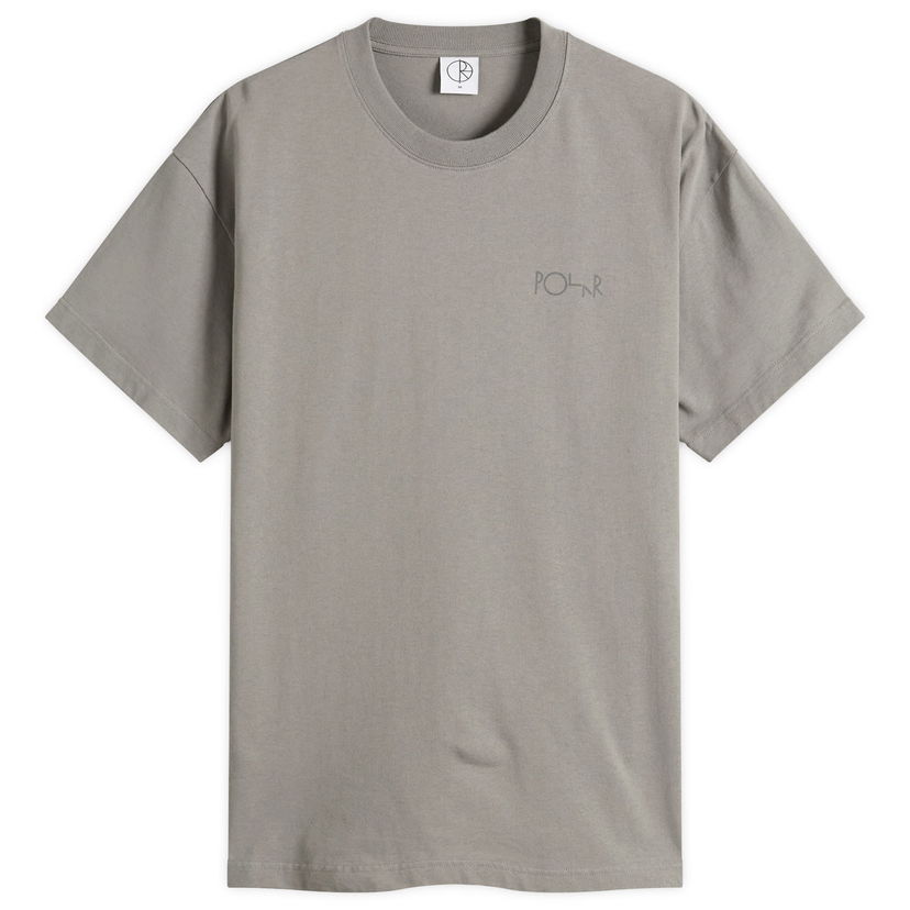 T-paita Polar Skate Co. Stroke Logo Contrast T-Shirt, Size Large Harmaa | PSC-SU25-14-GRY