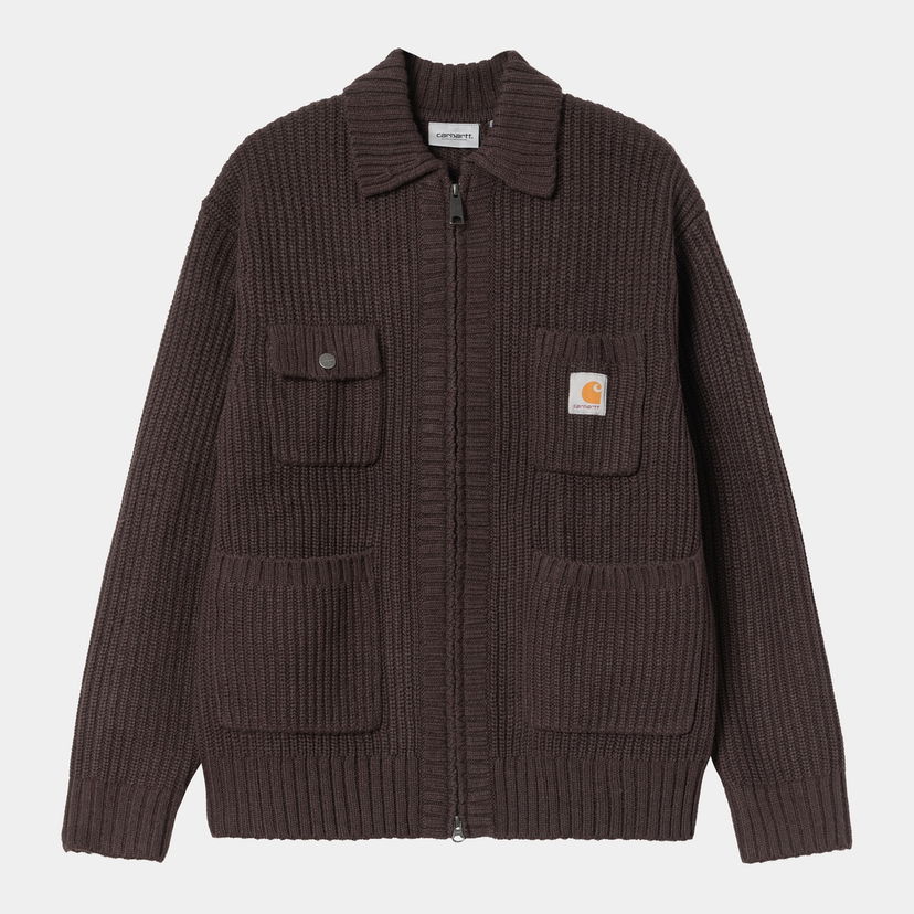 Takki Carhartt WIP Carhartt WIP Chore Knit Jacket Ruskea | I035399_9