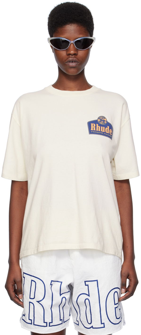 T-paita Rhude 'Grand Cru' T-Shirt "Off-White" Beige | RHPS24TT05012611
