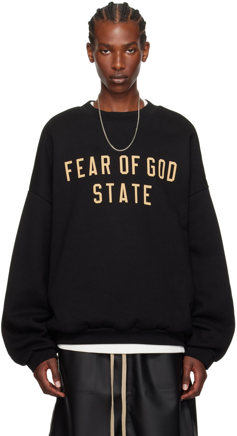 Huppari Fear of God Designer Crewneck Sweatshirt Musta | 192BT246260F