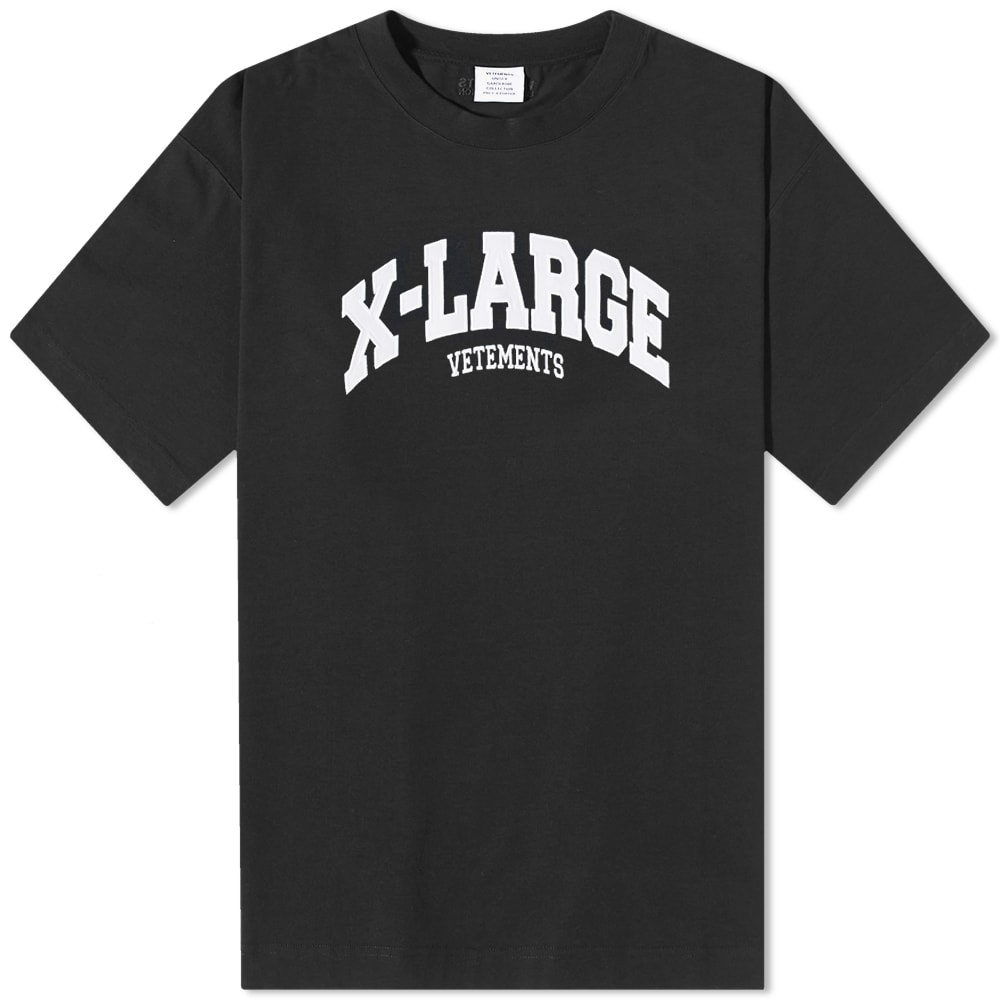 T-paita VETEMENTS X-Large Logo Tee Musta | UE63TR860B, 0