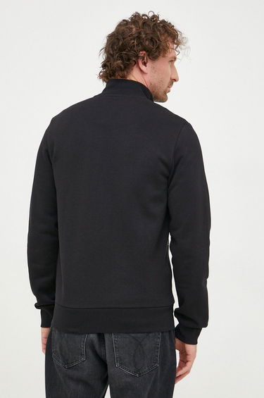 Huppari Lacoste Brushed Fleece Zippered Sweatshirt Musta | SH9622, 1