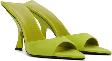 Asusteet The Attico Attico Ester Suede Mules Vihreä | 242WS789 L007, 3