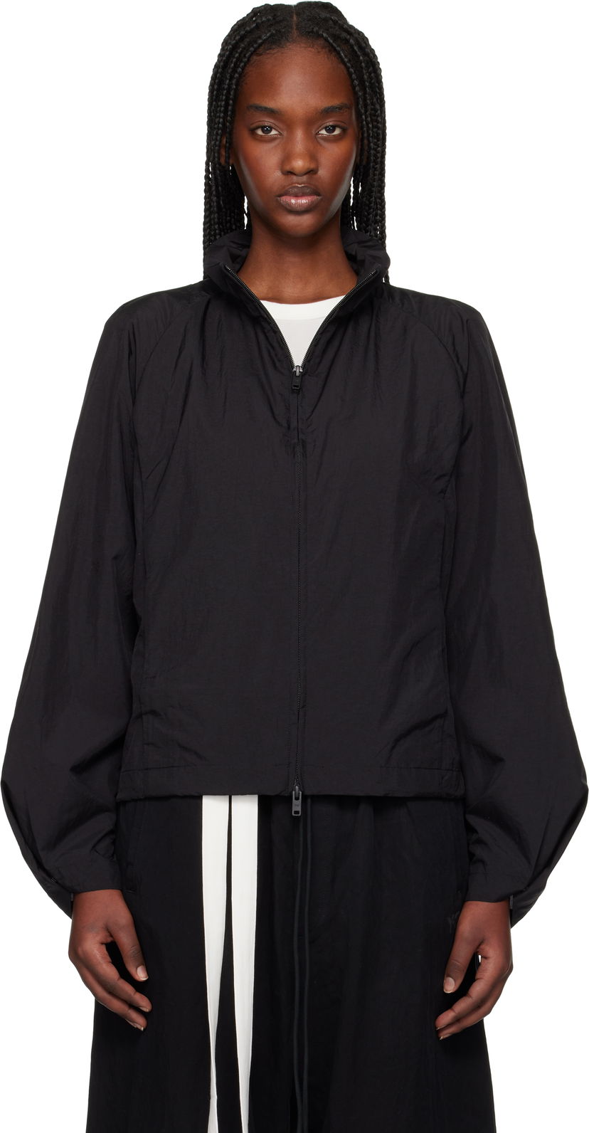 Tuulitakki Y-3 Y-3 Nylon Cropped Jacket Musta | JD1478