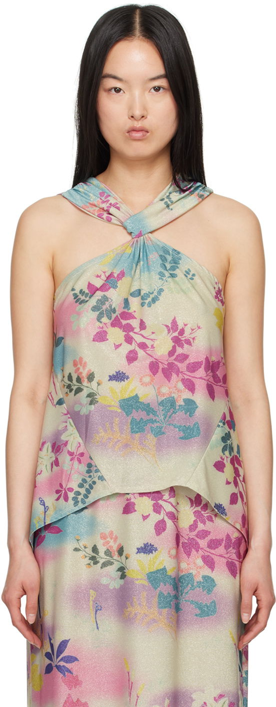 Tankkitoppi Anna Sui Atlantis Garden Print Halter Neck Tank Top Monivärinen | 424B20
