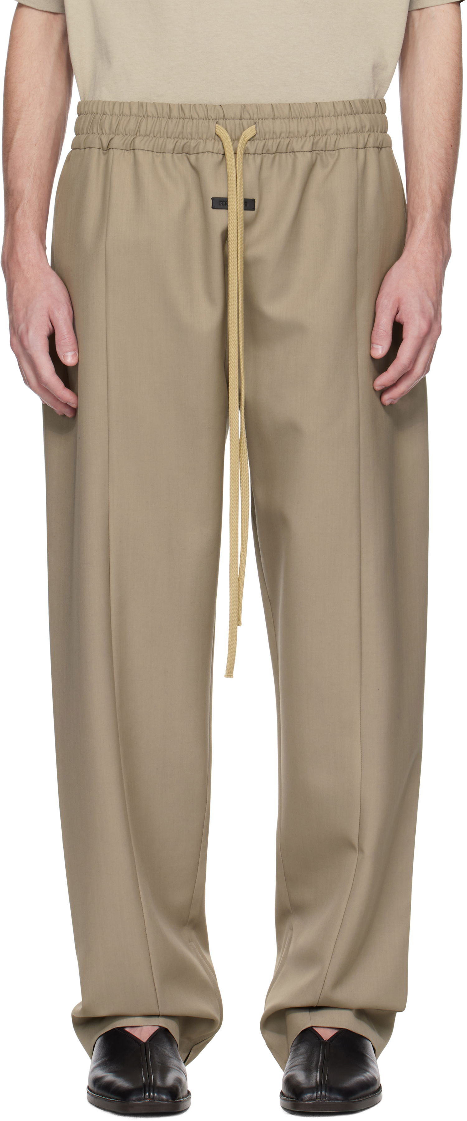 Housut Fear of God Fear of God Wool Center Seam Track Pants Beige | FGE240-4041HTW, 0