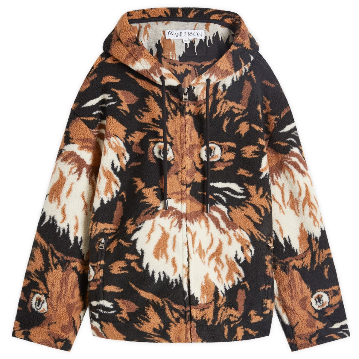 Takki JW Anderson Zip Front Hooded Jacket Ruskea | JK0337-PG1585-600, 0