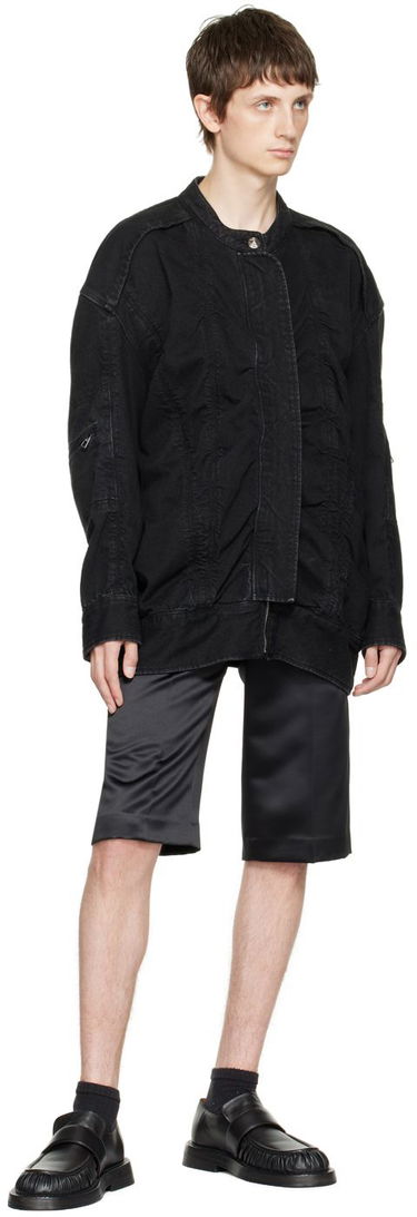 Takki We11done We11done Bomber Denim Jacket Musta | WD-DJ3-21-331-U-BK, 3