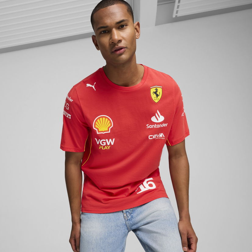 T-paita Puma Scuderia Ferrari Leclerc T-Shirt Punainen | 763605_01