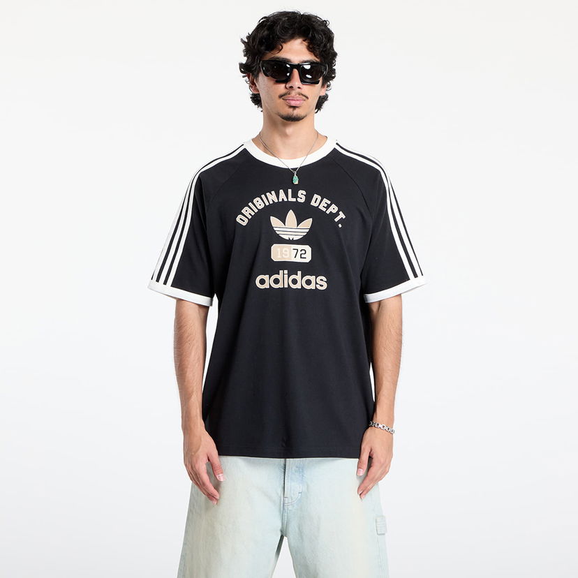T-paita adidas Originals 3-Stripes Originals Dept. Graphic Tee Musta | KD6265