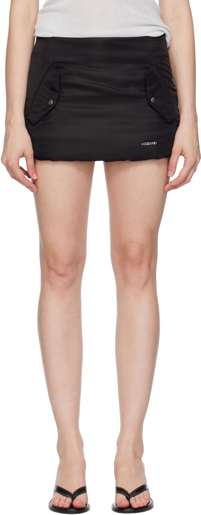 Hame We11done We11done Padded Miniskirt Musta | WD-SK2-25-260-W-BK