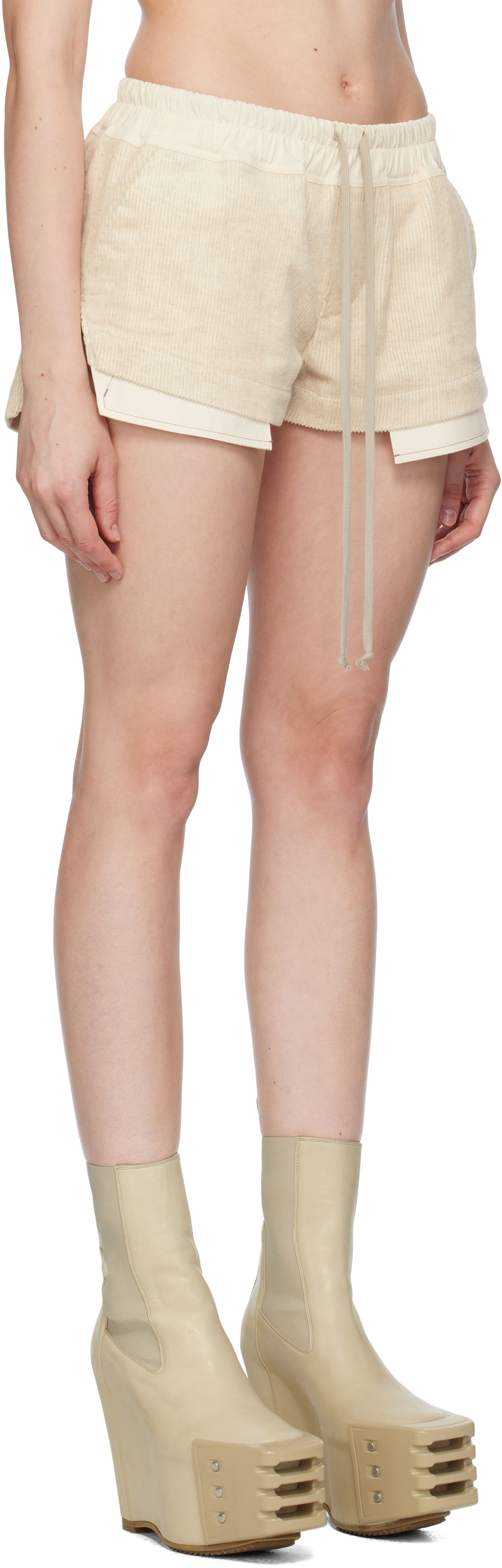 Shortsit Rick Owens Rick Owens Fog Boxers Shorts Beige | RP02E4316 MLC, 1