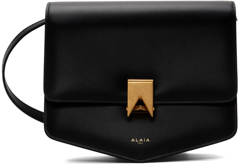 Olkalaukku Alaïa 'Le Papa' Black Leather Shoulder Bag Musta | AA1S01422CA191