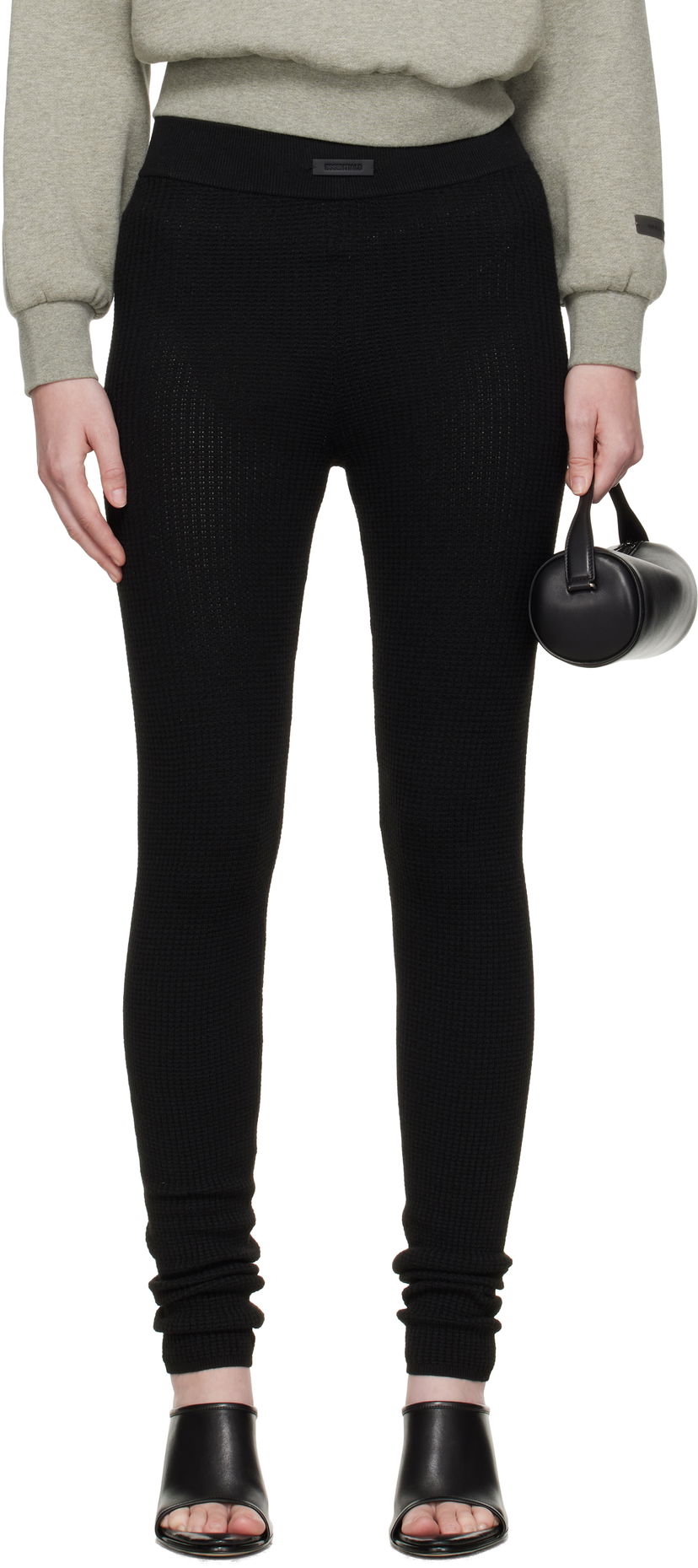 Leggingsit Fear of God ESSENTIALS Waffle Leggings Musta | 192SP257270FW