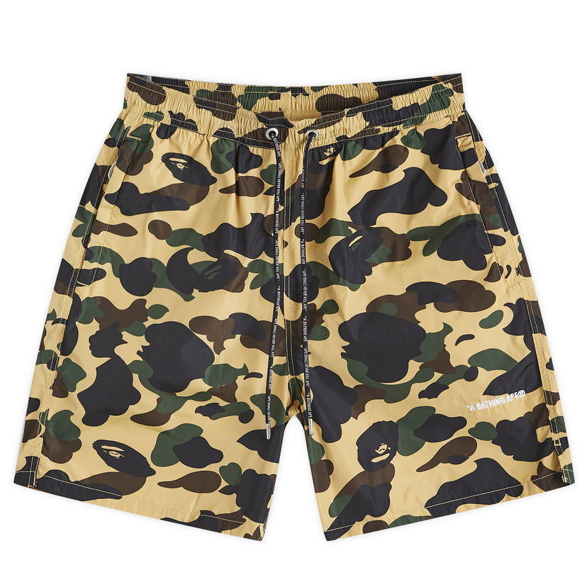 Shortsit BAPE A Bathing Ape 1st Camo Nylon Beach Short Vihreä | 001SPK301323M-YLW