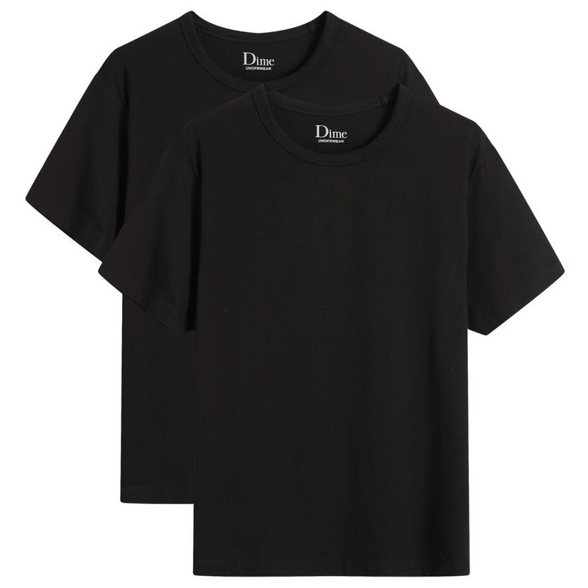 T-paita Dime Dime Classic 2 Pack T-Shirts, Size Large Musta | DIMESU2535-BLK