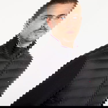 Puffer takki Tommy Hilfiger Jacket Mix Media Ess Rwb Stand Collar Musta | MW0MW41329 BDS, 2