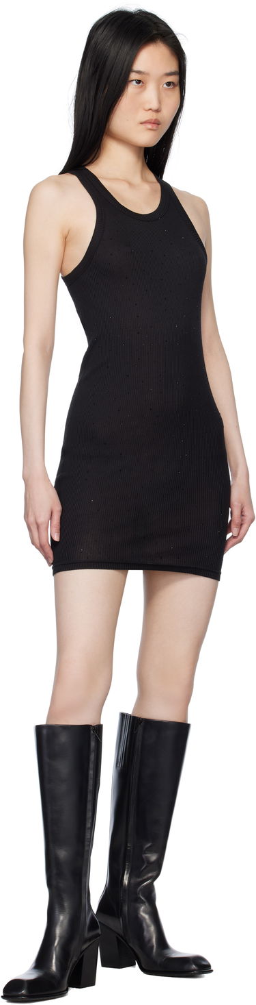 Mekko Alexander Wang Alexander Wang Crystal Racer Tank Mini Dress Musta | 8C1246644T, 3