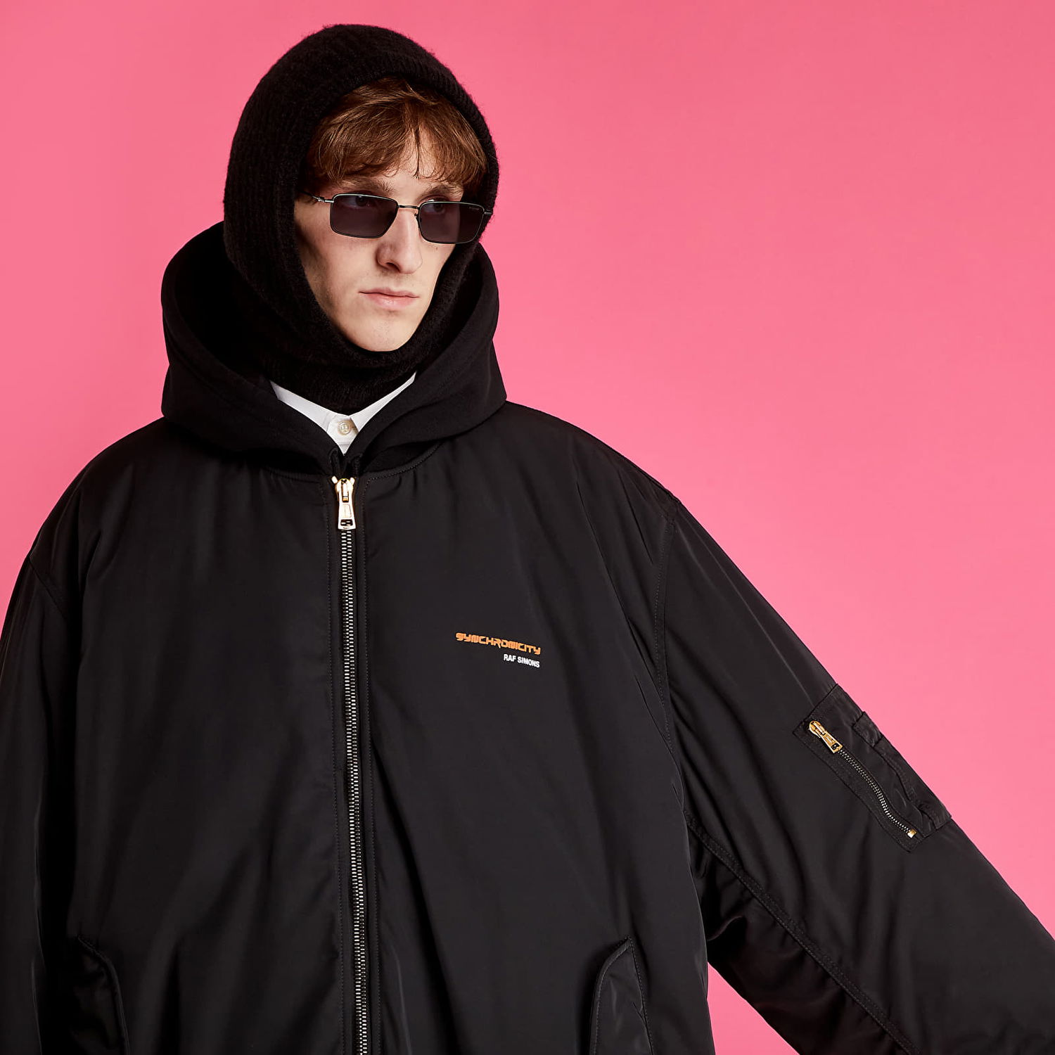 Bomber-takki RAF SIMONS Synchronicity Bomber Jacket Musta | 212-M621A-30060-0099, 1