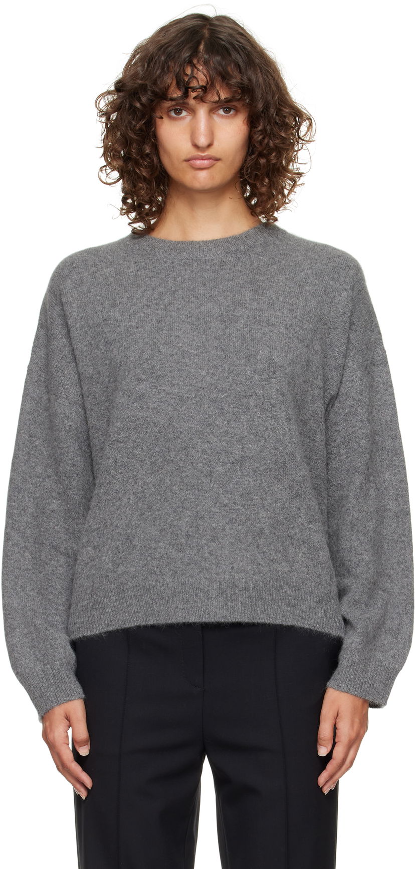 Villapaita Loulou de Saison Loulou de Saison Tristan Yak Blend Sweater Harmaa | TRISTAN