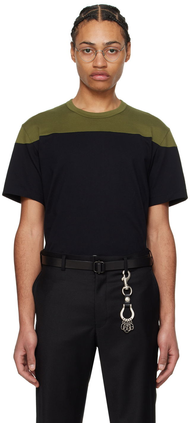 T-paita Comme des Garçons Homme Deux Paneled T-Shirt Musta | DM-T014-051
