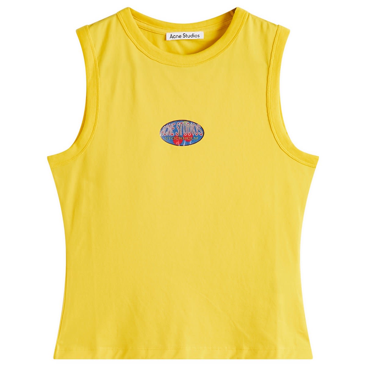 T-paita Acne Studios Sleeveless T-Shirt, Size Large Keltainen | AL0471-AXK, 0