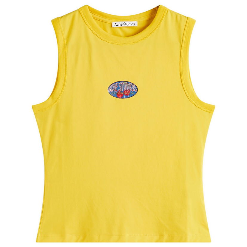T-paita Acne Studios Sleeveless T-Shirt, Size Large Keltainen | AL0471-AXK