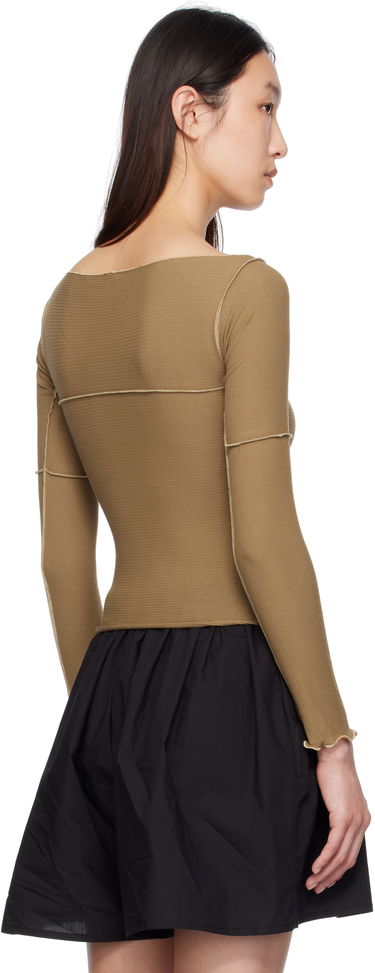 T-paita Baserange Baserange Cinder Long Sleeve T-Shirt Ruskea | TOCL-RB-SU25, 2