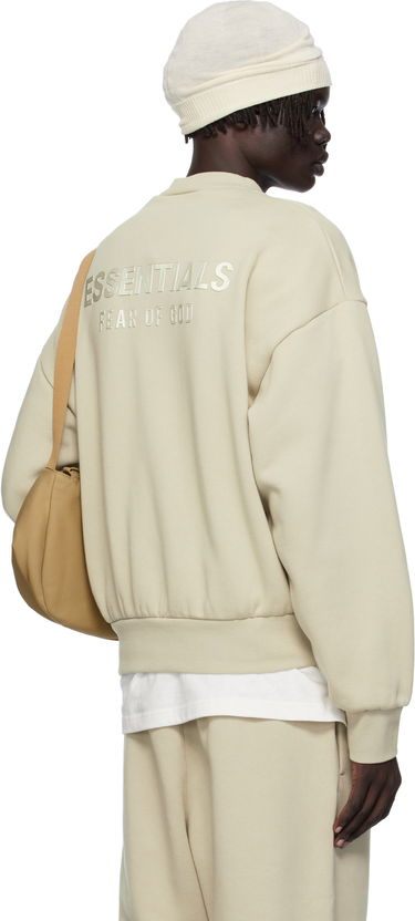 Huppari Fear of God Fear of God ESSENTIALS Classic Fit Fleece Crewneck Sweatshirt Beige | 192SP252046F, 2