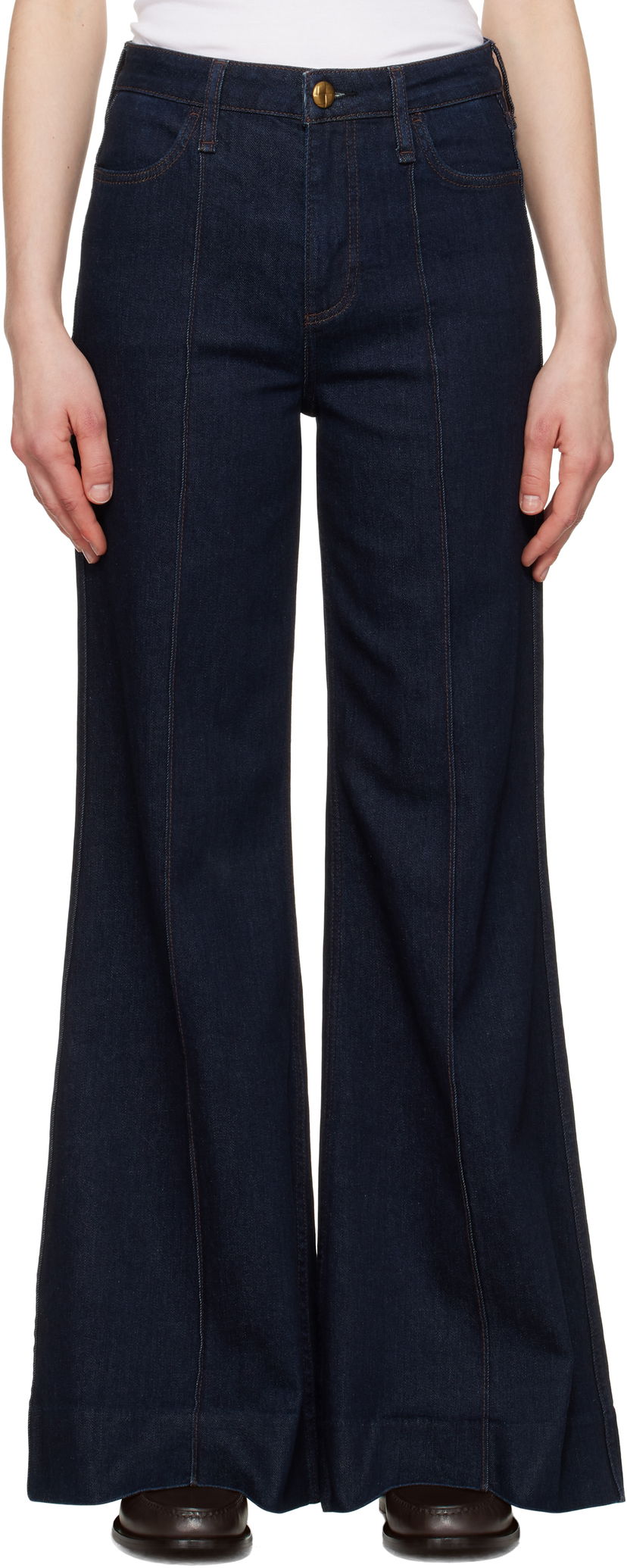 Jeans rag & bone rag & bone Skylar High-Rise Wide Leg Jeans Sininen | WDD25S3008VSRI