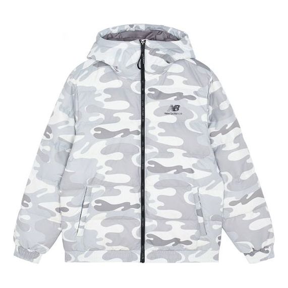 Puffer takki New Balance Sport Printed Logo Puffer Jacket Valkoinen | AMJ13335-WM