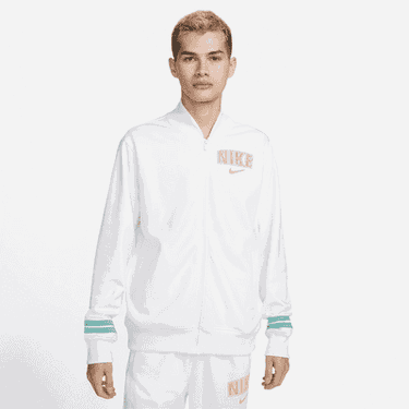 Bomber-takki Nike Fleece Varsity Jacket Valkoinen | FD0479-100, 0