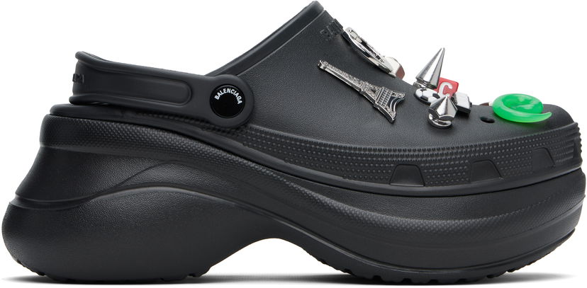 Vaatteet Balenciaga Balenciaga Crocs Edition Jibbitz Mules Musta | 720857W0FOY