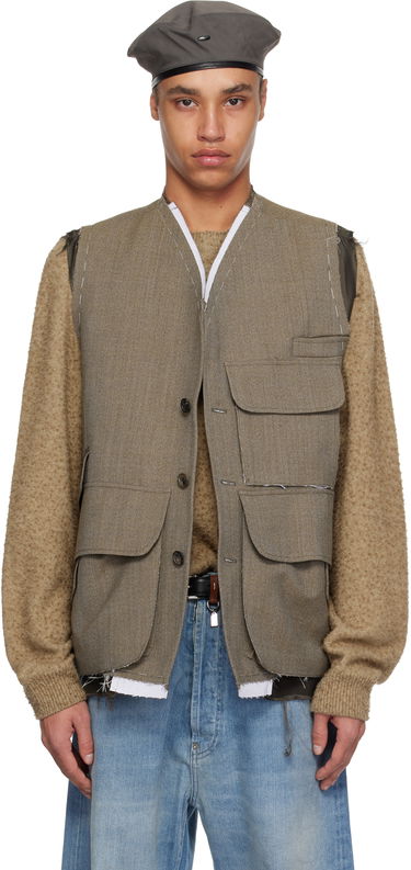 Liivi Maison Margiela Maison Margiela Sleeveless Wool Vest Harmaa | S50FB0109 M35414, 0