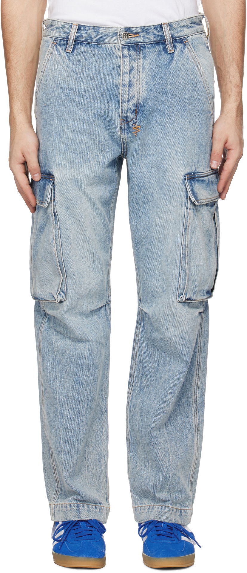 Cargo housut Ksubi Ksubi Riot Rekon Denim Cargo Pants Sininen | MPS25PA008