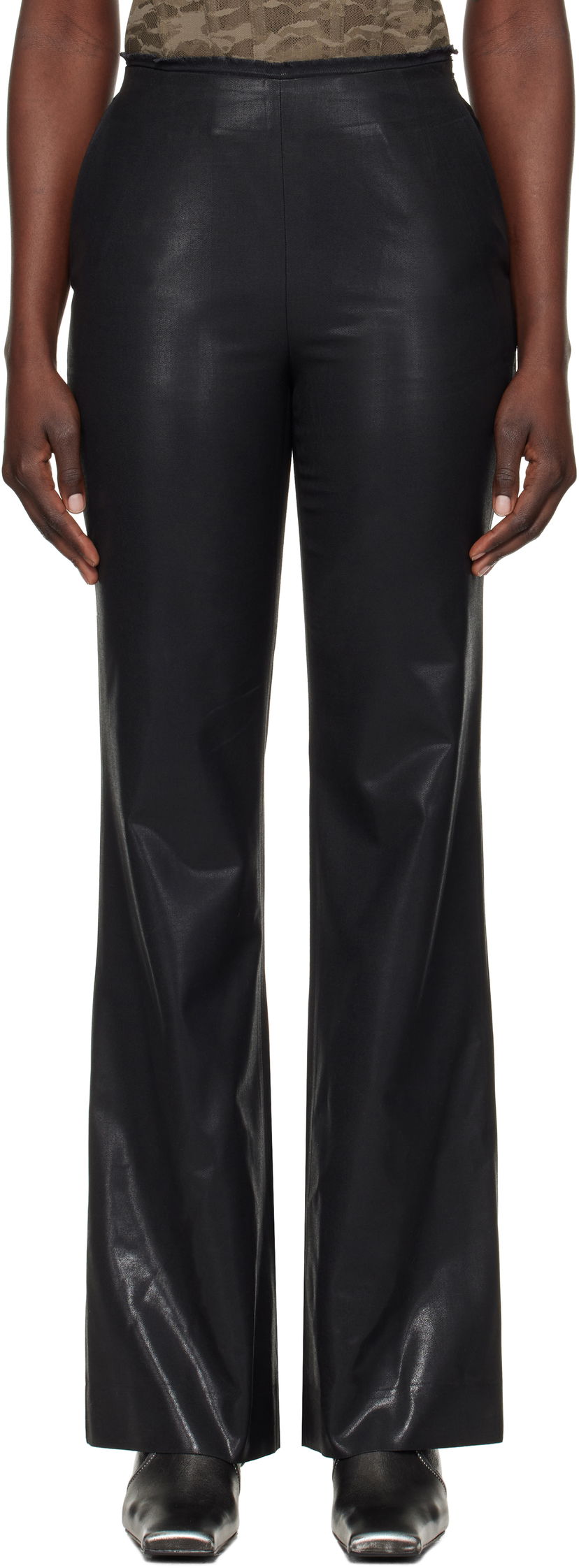Housut Diesel Black P-Lumys Flare Pants Musta | A16558 0NKBV