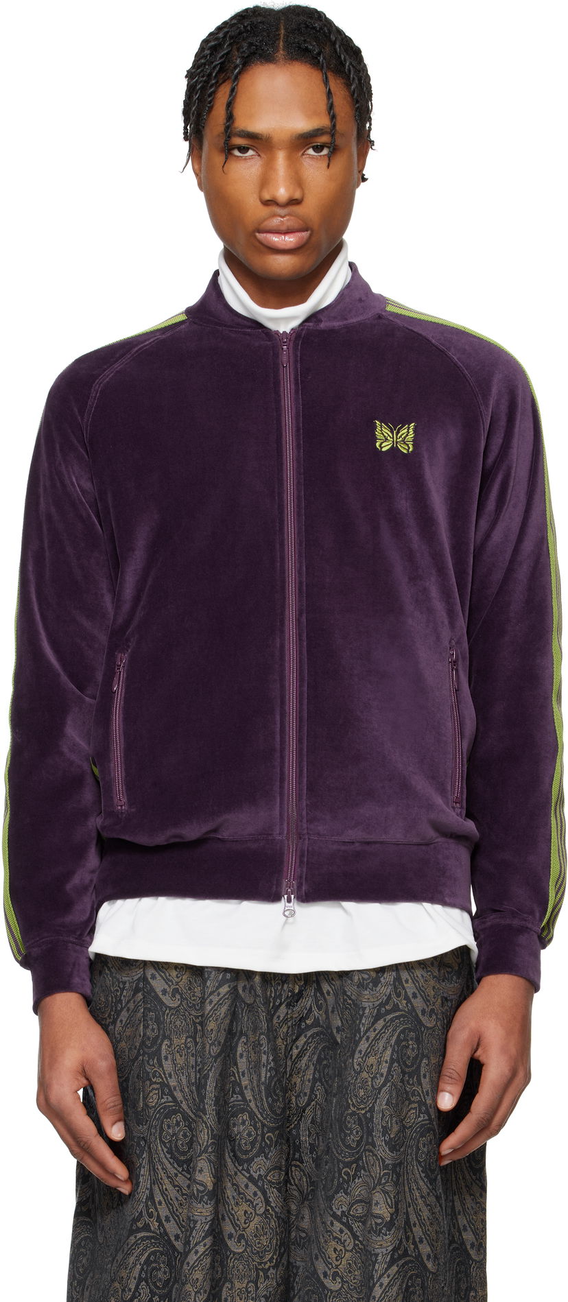 Huppari Needles Needles Rib Collar Track Jacket Violetti | QV319